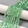 Transparent Electroplate Glass Beads Strands EGLA-A039-T3mm-B24-4