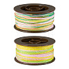 2 Rolls 2 Colors Segment Dyed Round Polyester Twisted Cords OCOR-TA0003-65A-1
