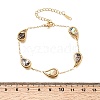 304 Stainless Steel Enamel Link Bracelets for Women SA-K003-06B-G-3