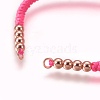 Nylon Cord Braided Bead Bracelets Making BJEW-F360-FRG11-2