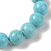 10mm Round Natural Crackle Turquoise  Braided Bead Bracelets BJEW-C067-01C-10-3