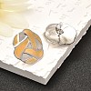 304 Stainless Steel Two Tone Stud Earrings EJEW-F355-04GP-06-5