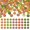 200Pcs 5 Colors Alloy Enamel Bead Caps FIND-TA0008-37-1