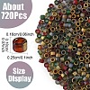 10.5G 3 Colors Baking Paint Glass Seed Beads FIND-YW0007-89A-3