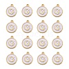 Golden Plated Alloy Charms LS-X-ENAM-S118-01G-2