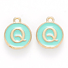 Golden Plated Alloy Enamel Charms ENAM-S118-05Q-1