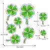 Four Leaf Clover Rainbow Prism Electrostatic Window Stickers PW-WGFCFD0-01-2