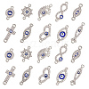 50Pcs 10 Style Alloy Links PALLOY-CJ0001-167-1