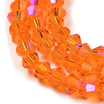 Transparent Electroplate Glass Beads Strands GLAA-F029-2mm-D11-1