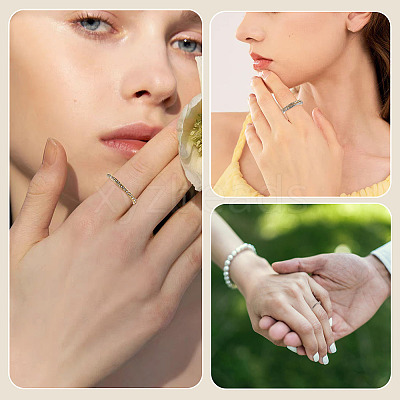 2Pcs 2 Colors Alloy with Crystal Rhinestone Finger Rings RJEW-TADJ0001-01C-1
