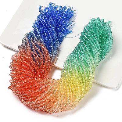 Transparent Painted Glass Beads Strands LS-DGLA-A034-T3mm-A02-1