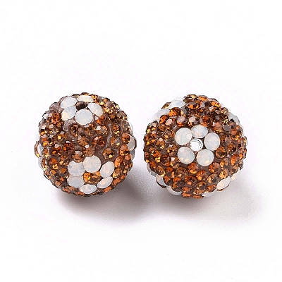 Polymer Clay Rhinestone Beads RB-L029-03B-1