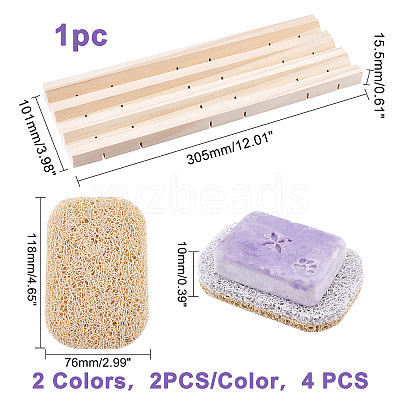 5Pcs 3 Styles Oval & Rectangle PVC Soap Saver Pads AJEW-GA0003-77-1