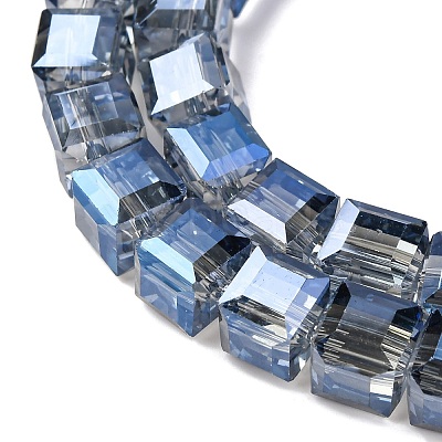 Electroplate Glass Beads Strands EGLA-H108-01A-PL02-1