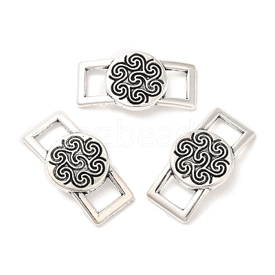 Tibetan Style Alloy Connector Charms PALLOY-R143-26AS-1