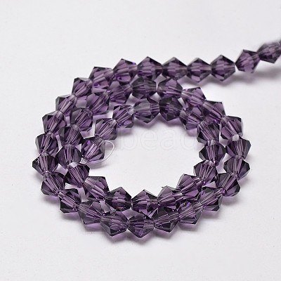 Imitate Austrian Crystal Bicone Glass Beads Strands LS-GLAA-F029-3x3mm-04-1