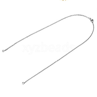 Tarnish Resistant 304 Stainless Steel Cable Chain Necklace Making STAS-T040-PJ209-1-46-1