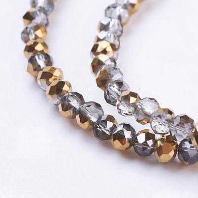 Electroplate Glass Faceted Rondelle Beads Strands EGLA-D020-3x2mm-14-1