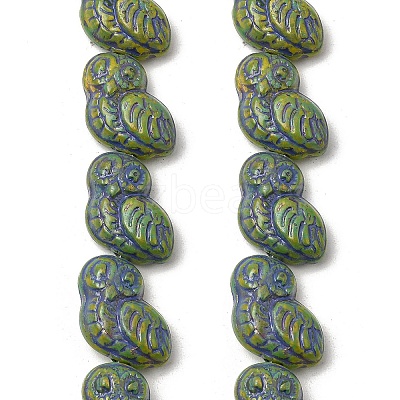 Painted Glass Beads Strands GLAA-Z021-08F-1