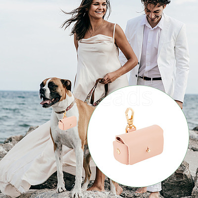 2Pcs 2 Colors PU Leather Pet Collar Couple Ring Boxes AJEW-DR0001-23-1