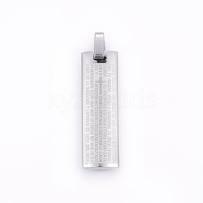 Non-Tarnish 304 Stainless Steel Pendants LS-STAS-O103-25C-1