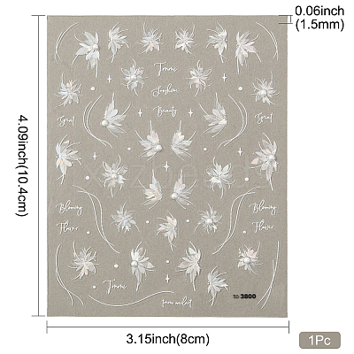 Fairy Pattern PET & Rhinestone Nail Art Stickers MRMJ-WH20017-010B-1