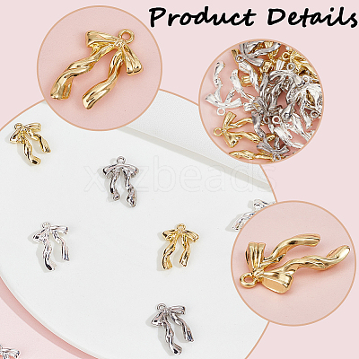 30Pcs 3 Colors Rack Plating Alloy Pendants FIND-SP0002-49B-1