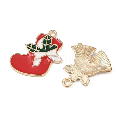 Christmas Alloy Enamel Pendants ENAM-G234-01J-1