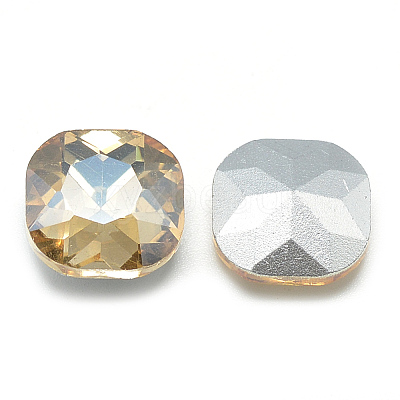 Pointed Back Glass Rhinestone Cabochons RGLA-T032-12x12mm-09-1
