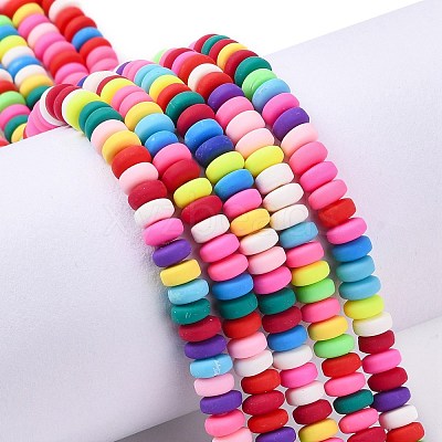 Handmade Polymer Clay Beads Strands X-CLAY-N008-008A-1