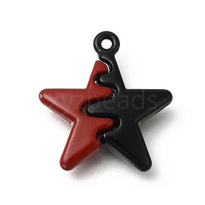 Red and Black Double Screen Alloy Pendants FIND-Z067-01B-10-1