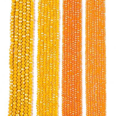 Electroplate Glass Beads Strands EGLA-A044-P3mm-B29-1