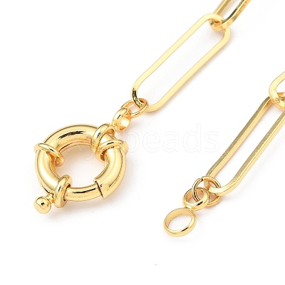 Brass Paperclip Chain Necklaces NJEW-JN03066-01-1