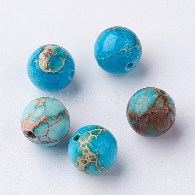 Round Natural Imperial Jasper Beads X-G-I122-10mm-10-1