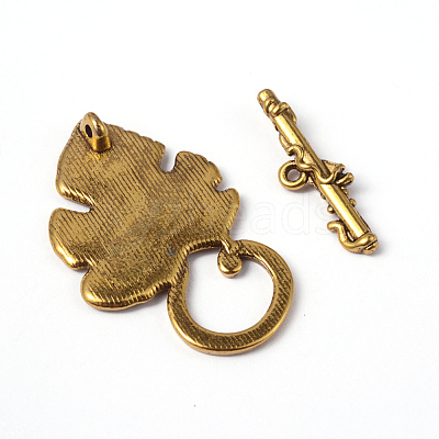 Tibetan Silver Toggle Clasps X-GLF5108Y-1