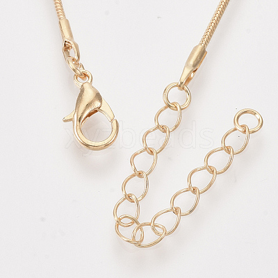 Brass Round Snake Chain Necklace Making MAK-T006-11A-KC-1