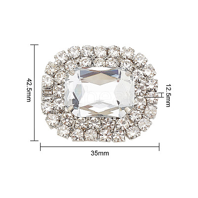 Alloy Rhinestone Shoe Decorations FIND-WH0126-417B-1