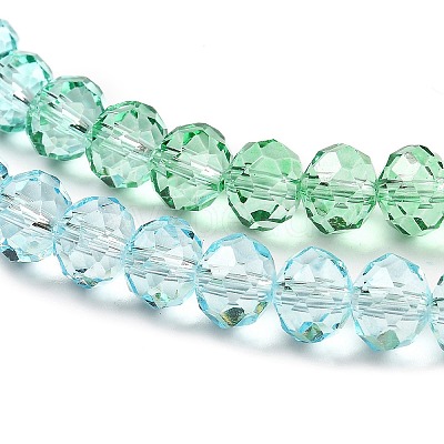 Transparent Painted Glass Beads Strands LS-DGLA-A034-T6mm-A16-1