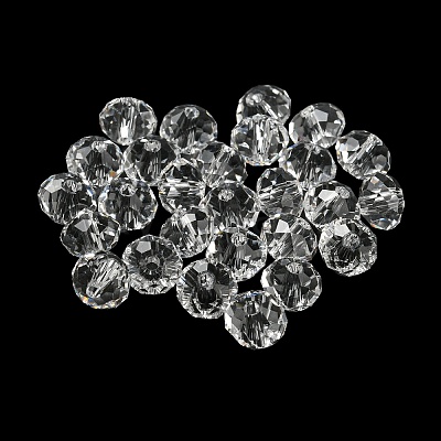 Transparent Electroplate Glass Beads GLAA-L046-02H-1