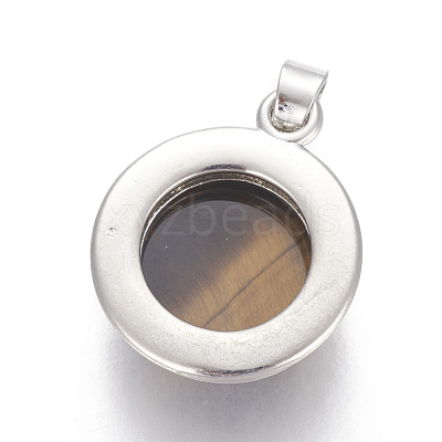 Natural Tiger Eye Pendants G-L512-B04-1