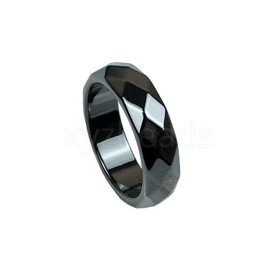 Dyed & Heated Black Agate Finger Rings LS-IK0879-18-1