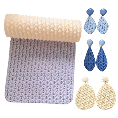 Plastic Polymer Clay Texture Roller for Making Earrings DIY-WH0622-471A-1