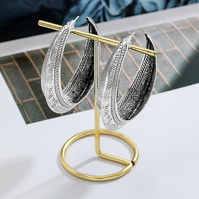 Iron Stud Earrings for Women WG0105C-01-1