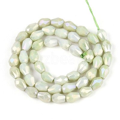 Anti-Tarnish Electroplate Glass Beads Strands X-GLAA-T025-13A-04-1