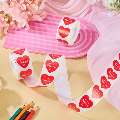 2Roll Heart with Thank You Roll Stickers DIY-TA0013-58C-1