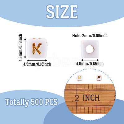 Opaque Acrylic Beads MACR-TAG0001-07K-1