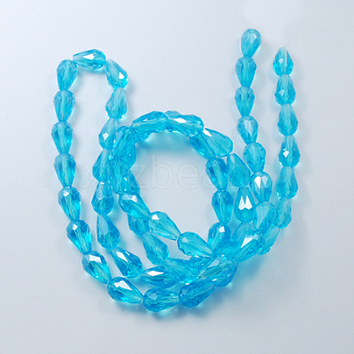 Electroplate Glass Beads Strands LS-EGLA-R008-15x10mm-10-1