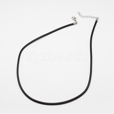 Round Leather Cord Necklaces Making MAK-I005-3mm-1
