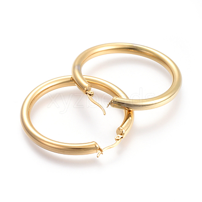 201 Stainless Steel Big Hoop Earrings EJEW-A052-19F-G-1