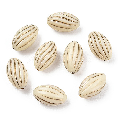 Oval Plating Acrylic Beads X-PACR-Q102-128A-1